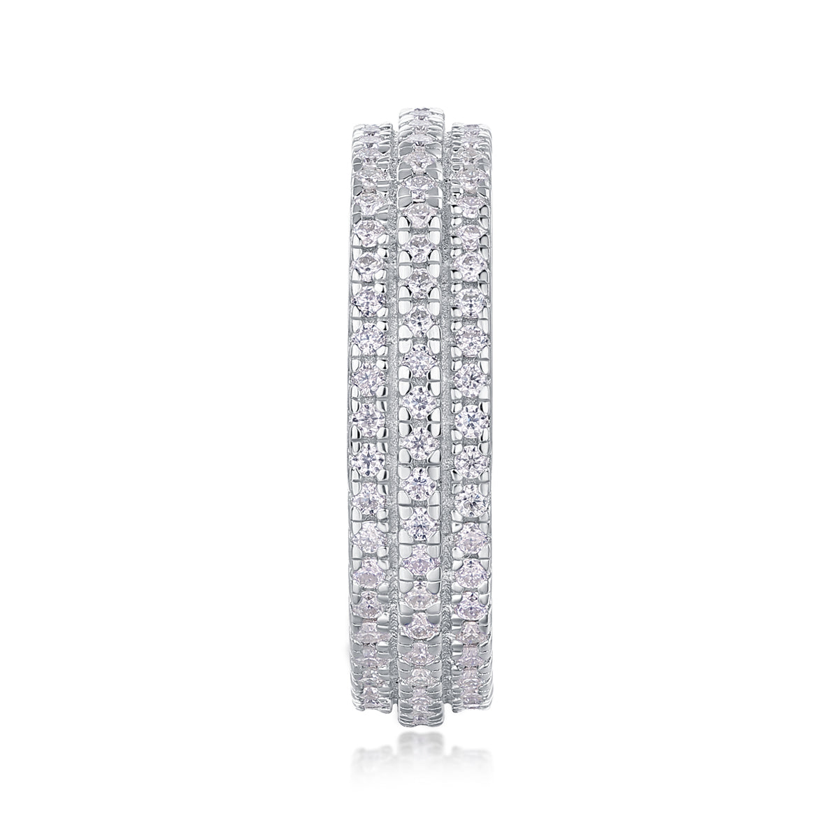 Gentle Melody - Luxury Silver  Ring Set With Top-quality Moissanite S925 Silver And Platinum-plated Diamond