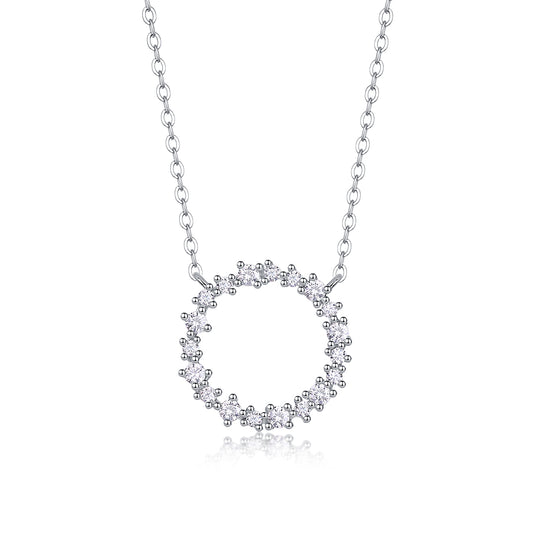 Luxurious Diamond Jewelry Pendant Set With Moissanite S925 Sterling Silver And Platinum Plating