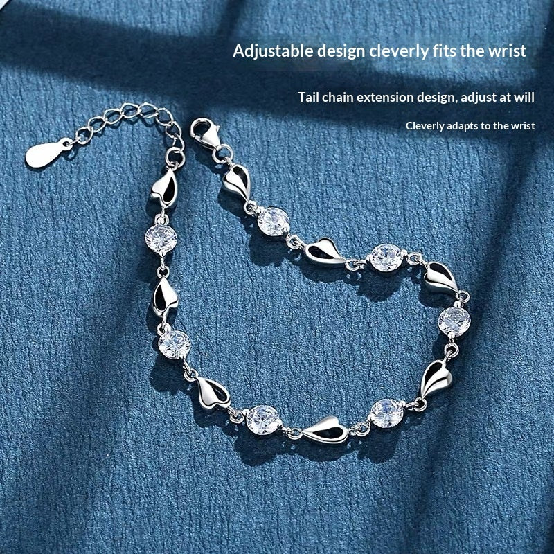 925 Sterling Silver Heart Of The Ocean Bracelet