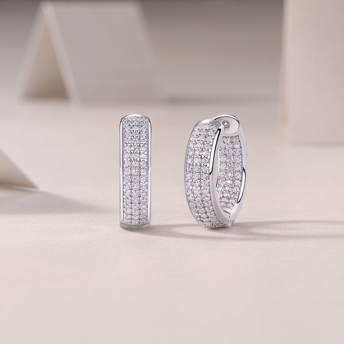 Years - Luxury Silver Earrings Set With Top-quality Moissanite D Color VVS,  S925 Silver And Platinum-plated Stud Earrings