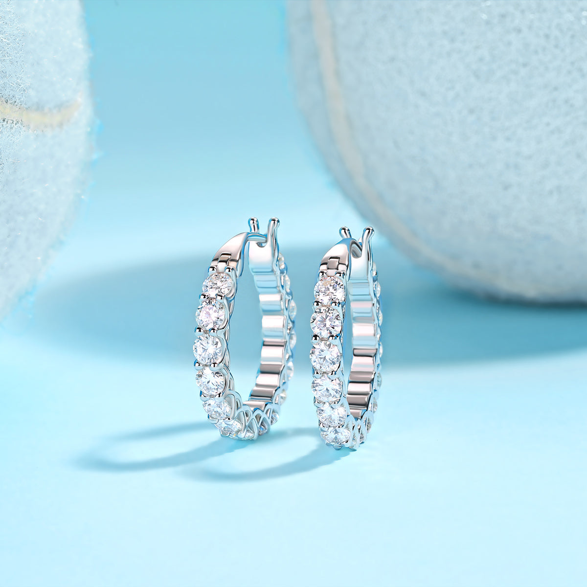 Stars - Top-quality Moissanite Luxury Silver Stud Earrings S925 Silver Plated Platinum