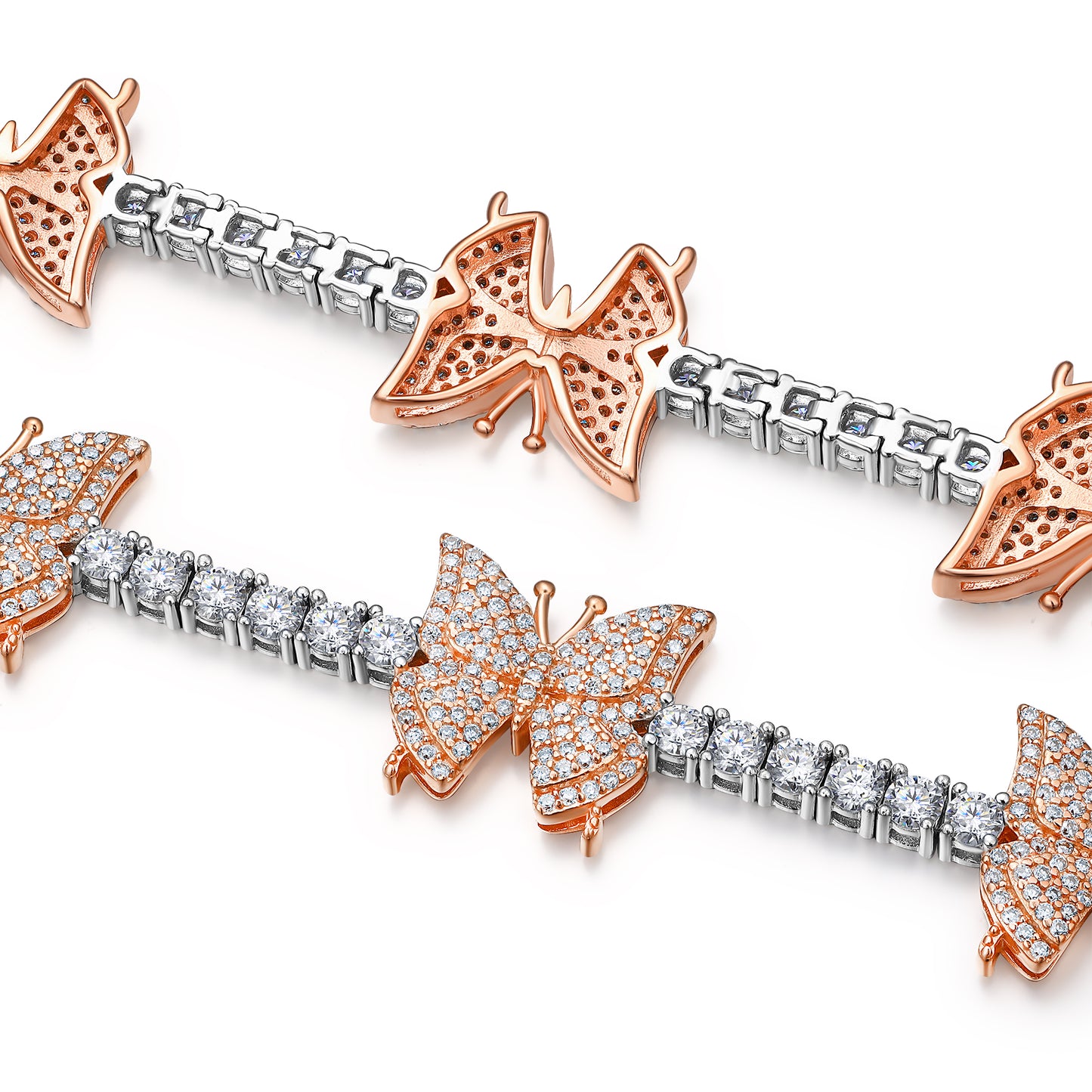 Luxury Silver Bracelet Featuring Top-quality Moissanite D Color VVS, Made Of S925 Silver Electroplated With Platinum.