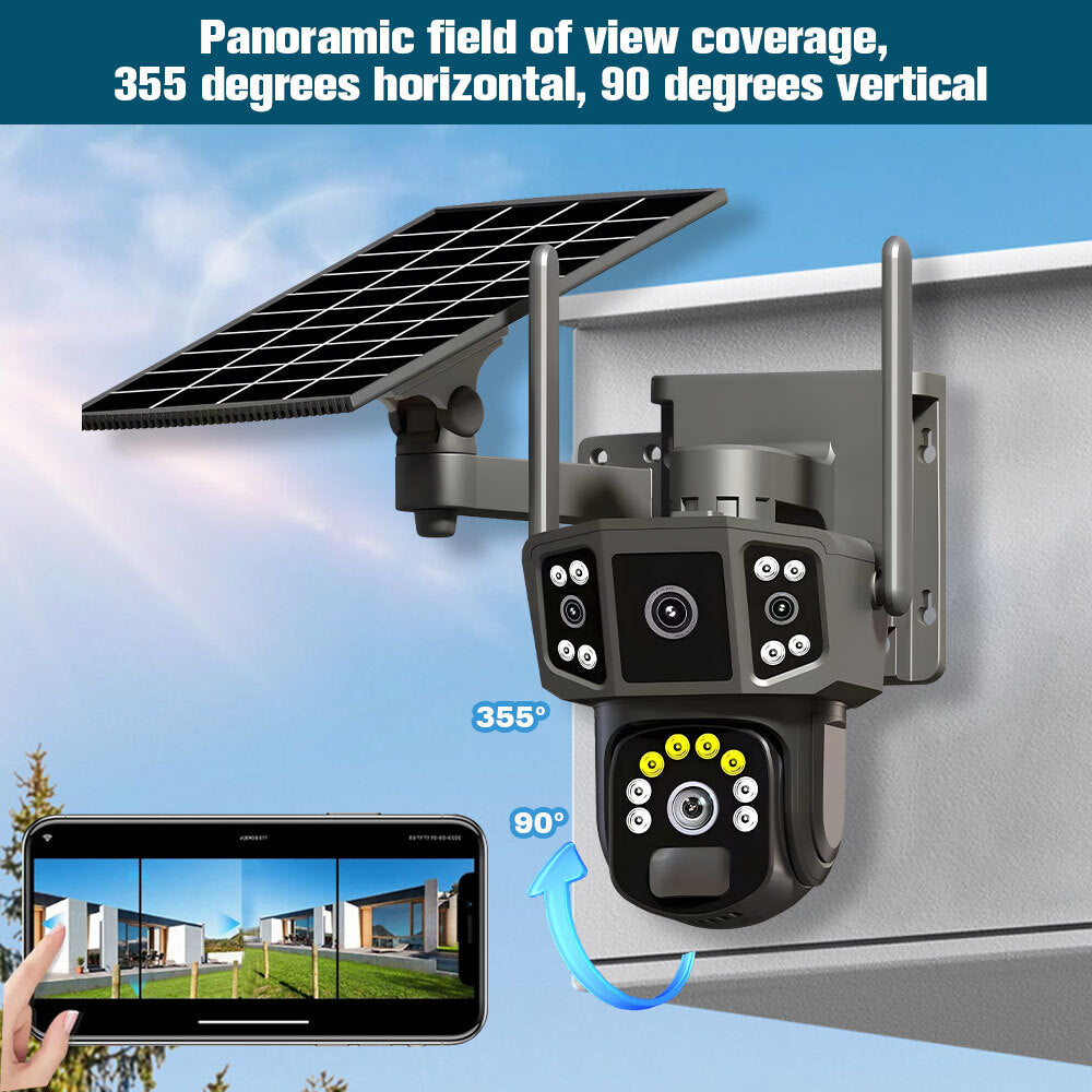 Outdoor Solar Security Camera Wifi Solar Battery CCTV Surveillance Wireless