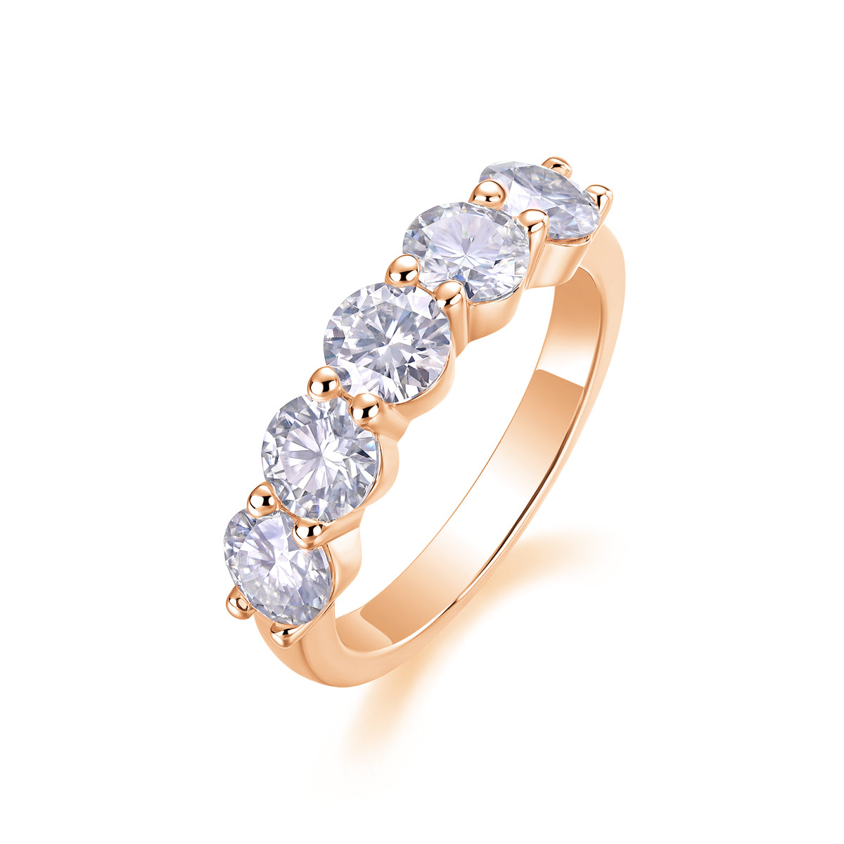 Luxury Silver Ring Set With Top-quality Moissanite D Color VVS , S925 Silver Plated With Platinum