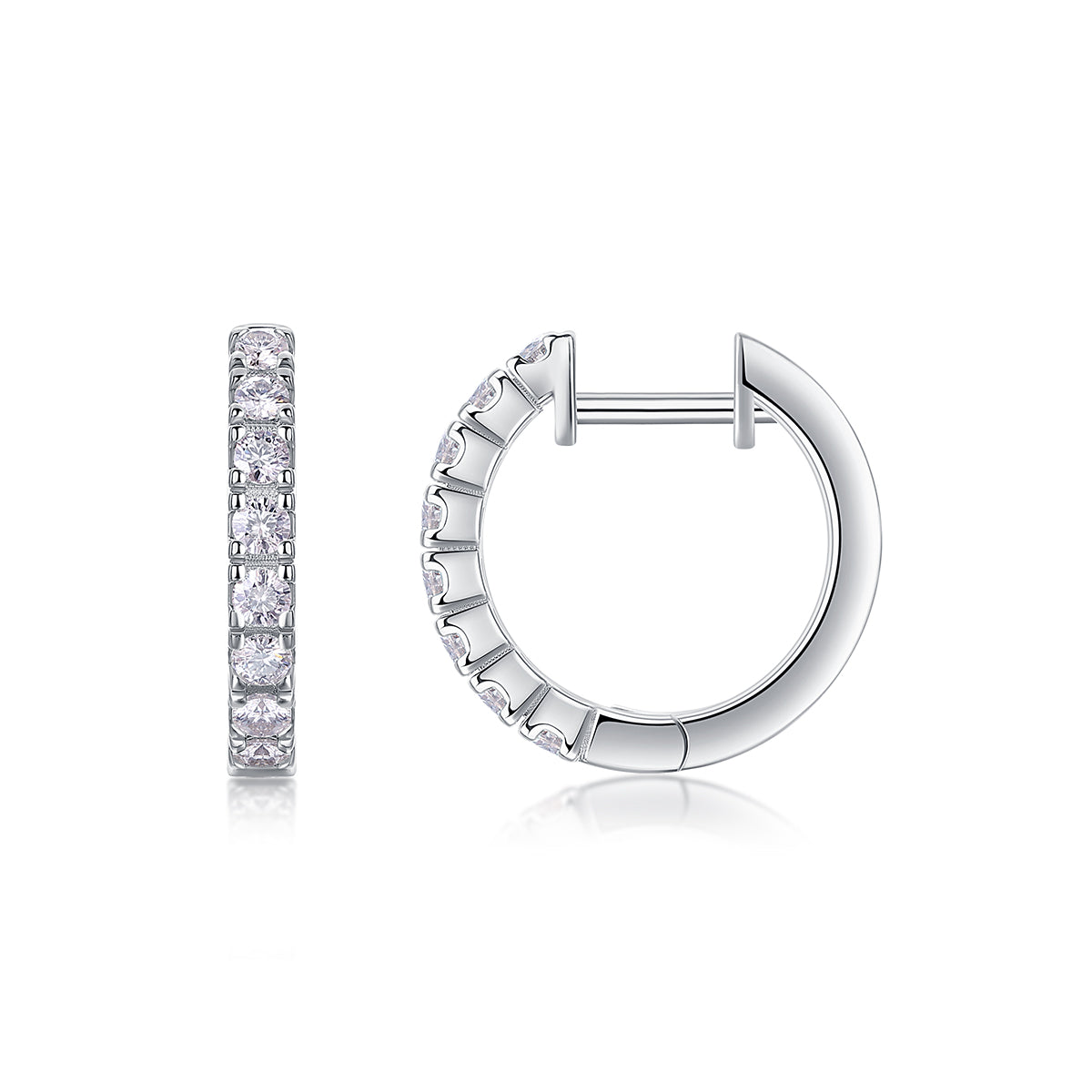 Top-quality Moissanite Luxury Silver Stud Earrings S925 Silver Plated Platinum