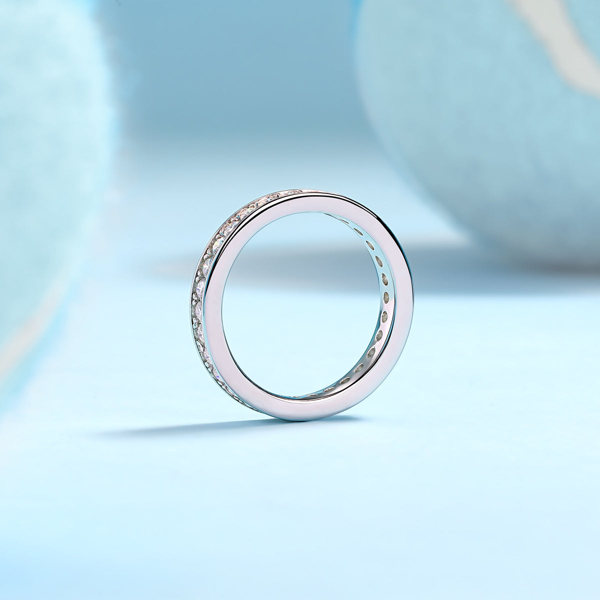 Trajectory - Luxury Silver Ring Set With Top-quality Moissanite, S925 Silver And Platinum-plated Diamond Ring