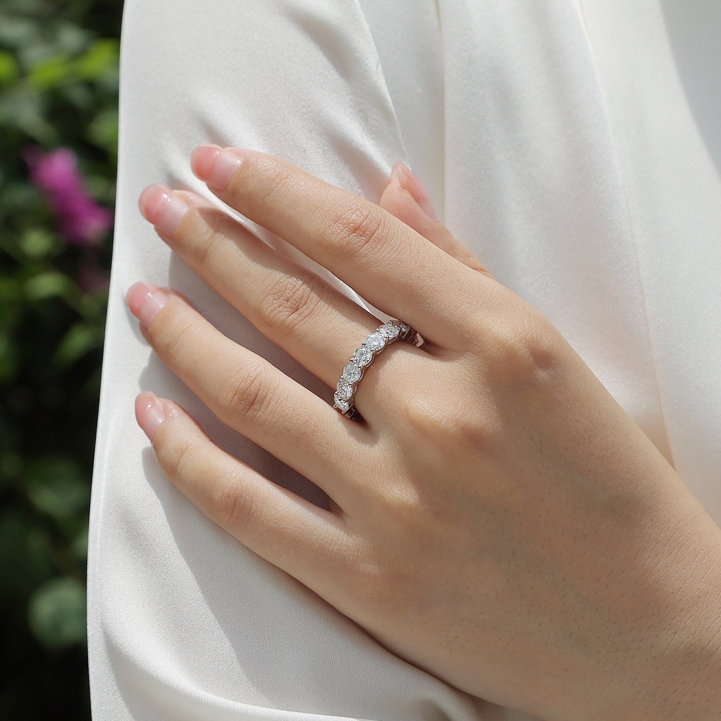 Starlight - Luxury Silver RIng Set With Top-quality Moissanite,  S925 Silver And Platinum-plated