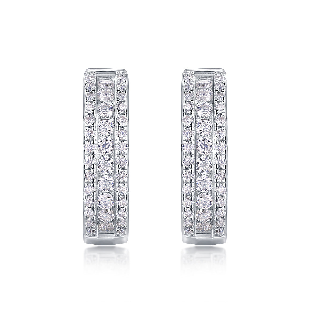Brilliant Night - Premium Moissanite Luxury Silver Stud Earrings S925 Silver Plated Platinum