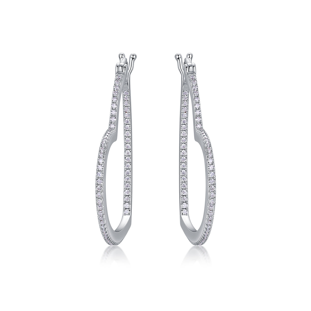 Top-quality Moissanite Luxury Silver Stud Earrings S925 Silver Plated Platinum