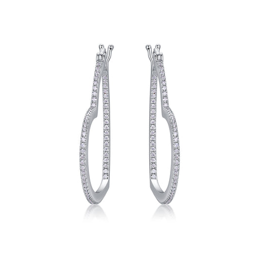Top-quality Moissanite Luxury Silver Stud Earrings S925 Silver Plated Platinum