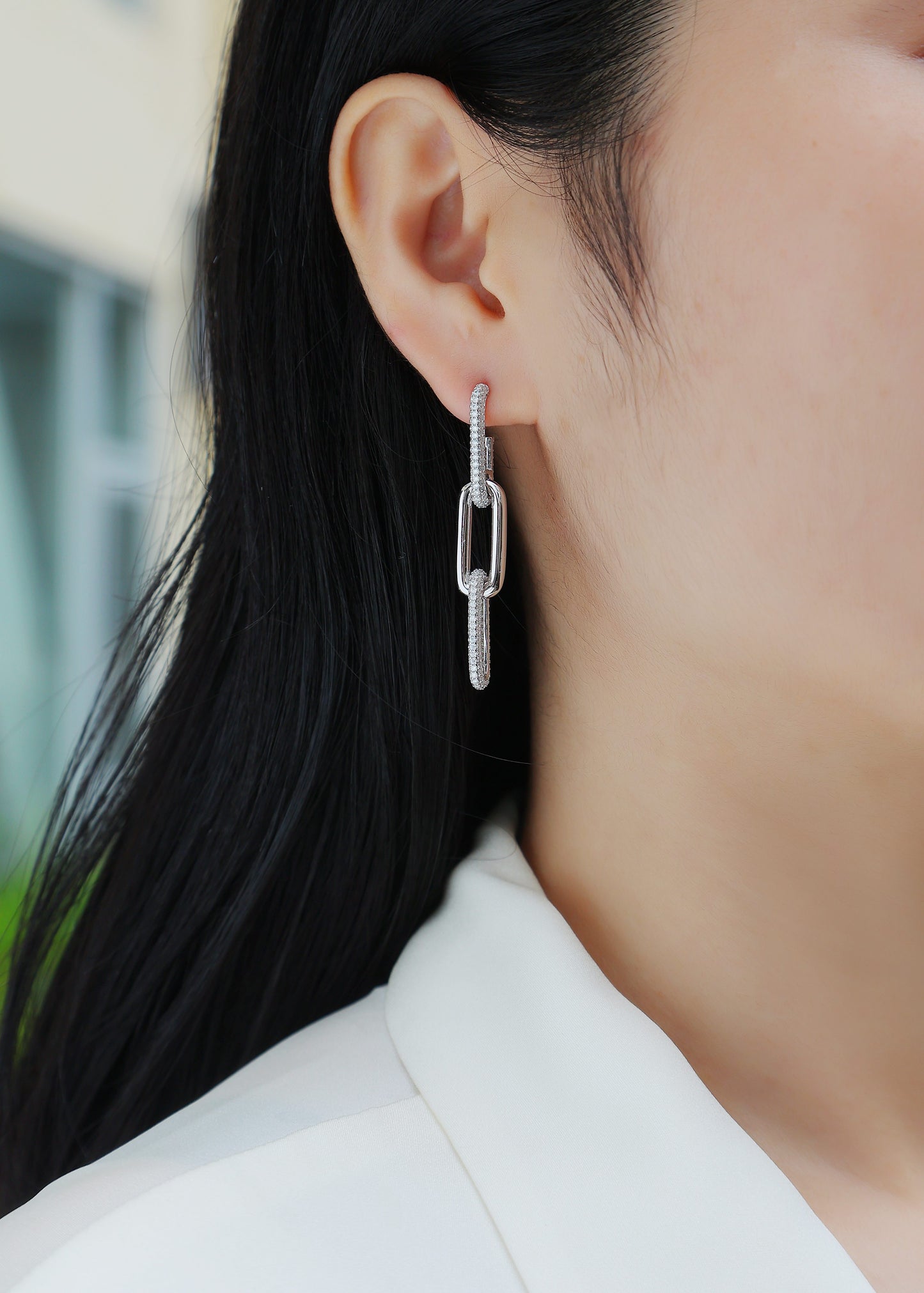 Top-quality Moissanite Luxury Silver Stud Earrings S925 Silver Plated Platinum