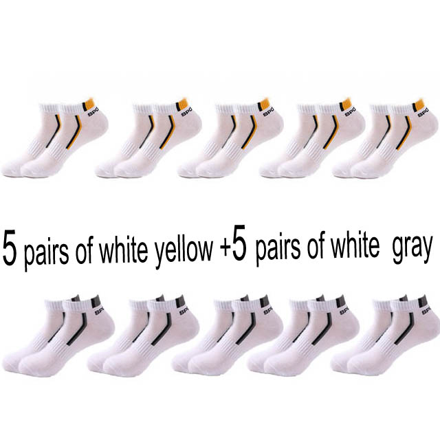 Men's Ankle Socks 5 or 10 Packs – All-Season Breathable Cotton Blend, Sports & Casual Wear
