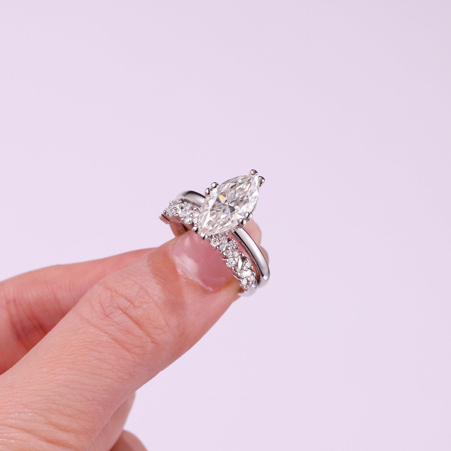 Star Eye Ring - Luxury Silver Ring Set With Top-quality Moissanite D Color VVS, S925 Silver And Platinum-plated