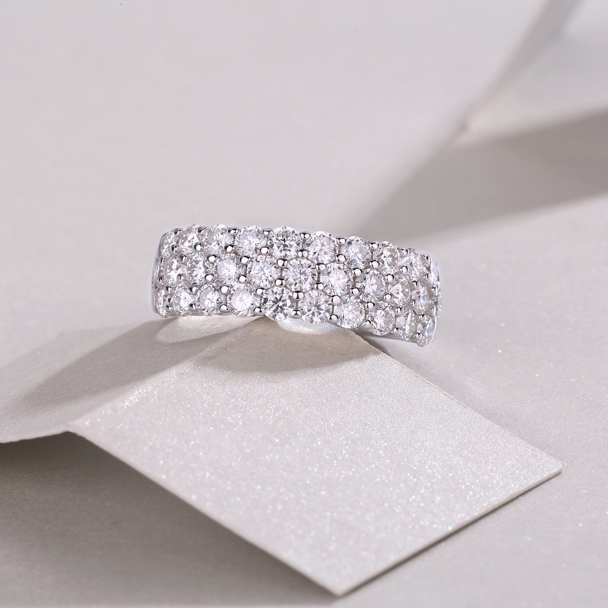 Phantom - Luxury Silver Ring Set With Top-quality Moissanite , S925 Silver And Platinum-plated Diamond  Ring