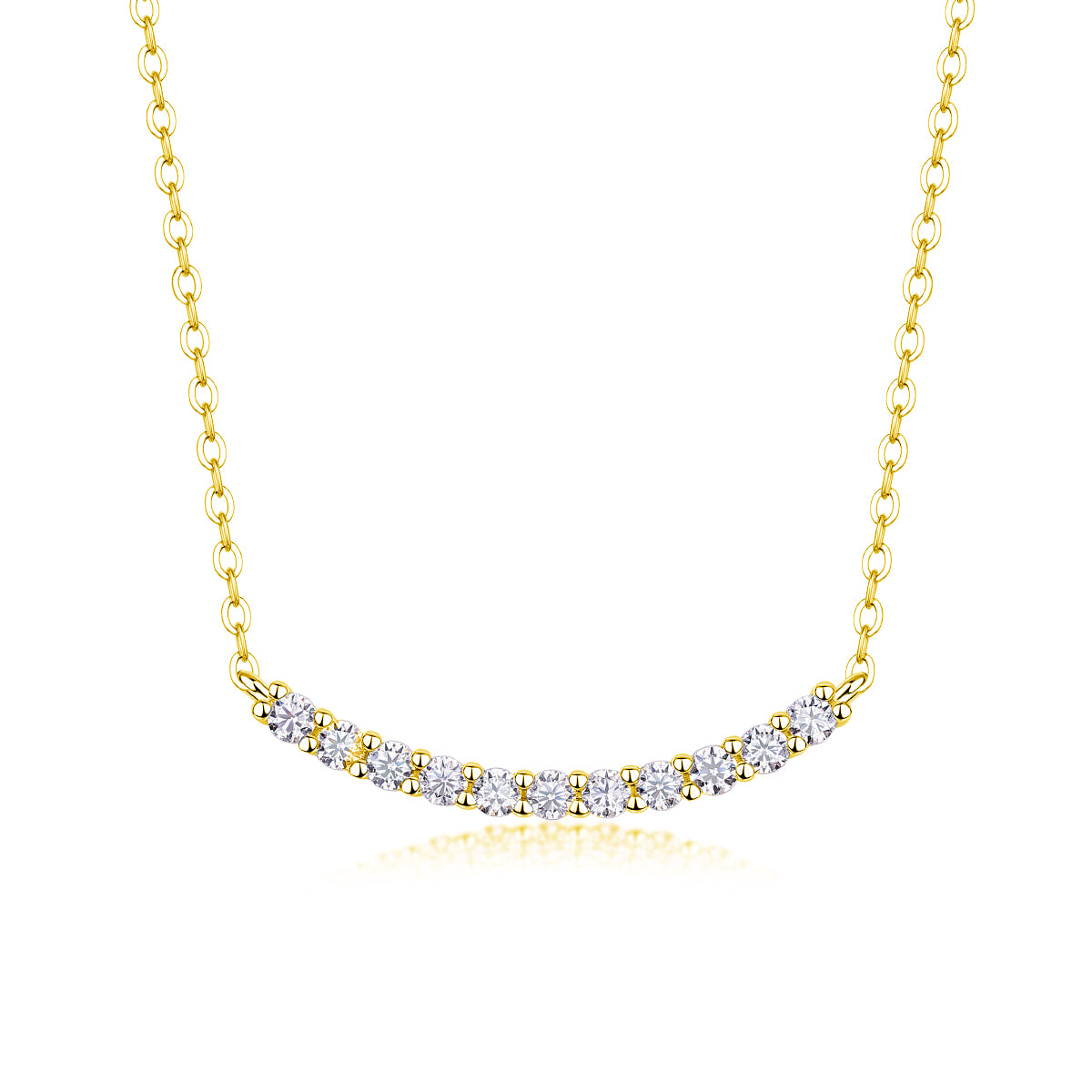Light Luxury Moissanite Necklace – Premium S925 Silver with Platinum-Plated Finish