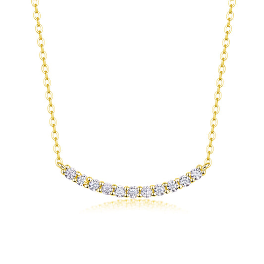 Light Luxury Moissanite Necklace – Premium S925 Silver with Platinum-Plated Finish