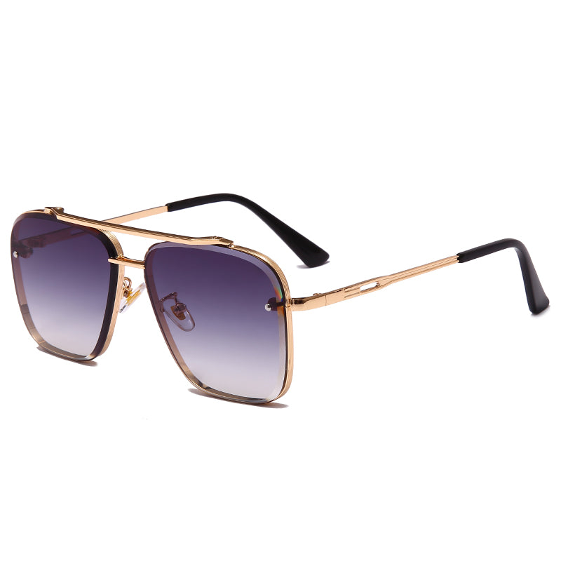 Vintage Metal Square Aviator Sunglasses for Men & Women