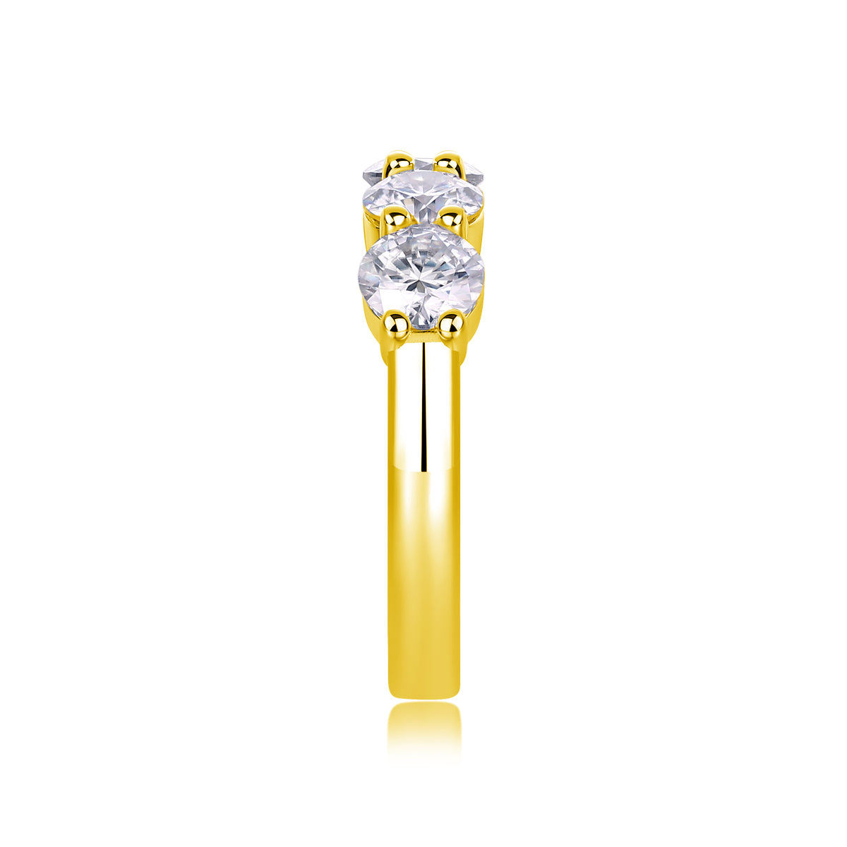 Luxury Silver Ring Set With Top-quality Moissanite D Color VVS , S925 Silver Plated With Platinum