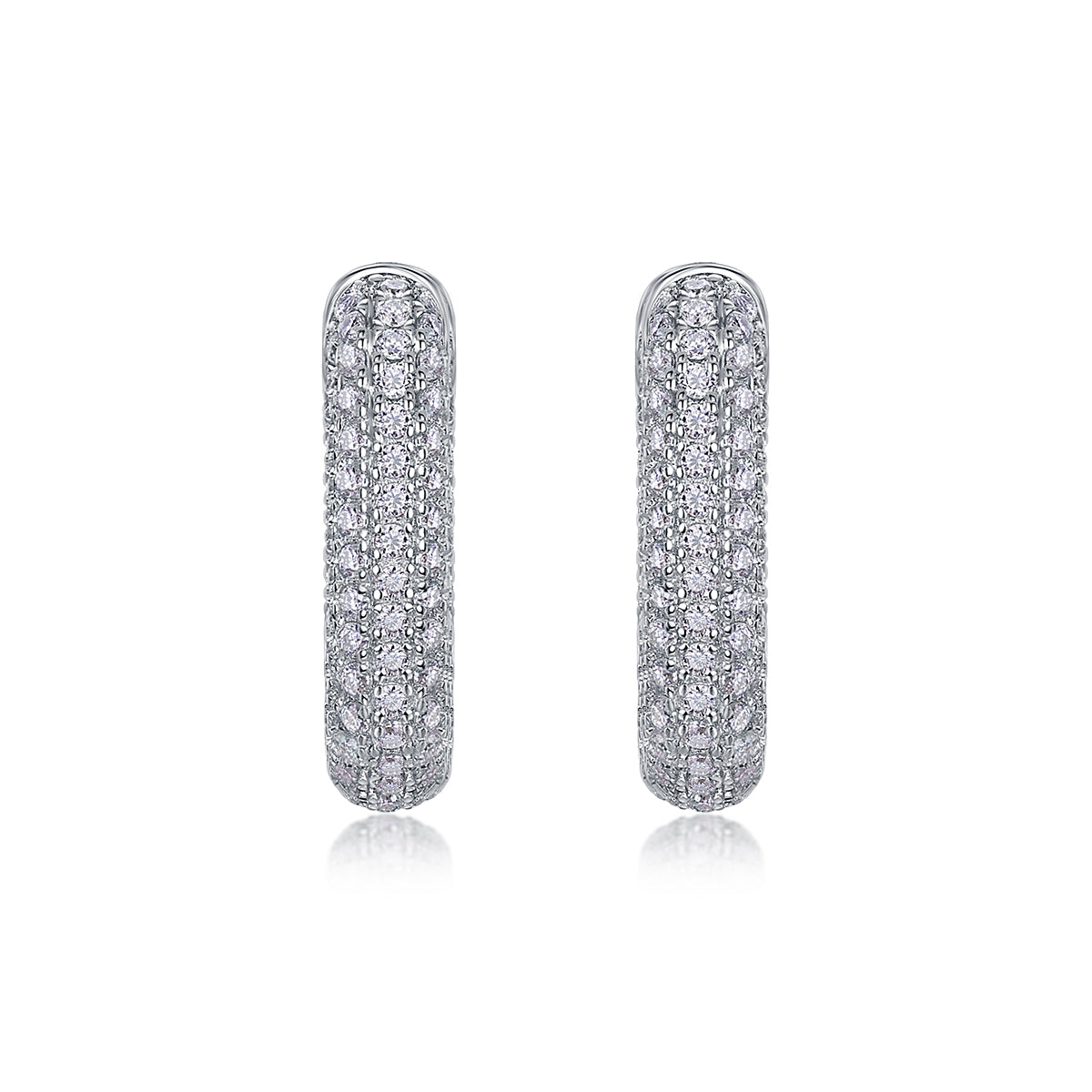 Top-quality Moissanite Luxury Silver Stud Earrings S925 Silver Plated Platinum