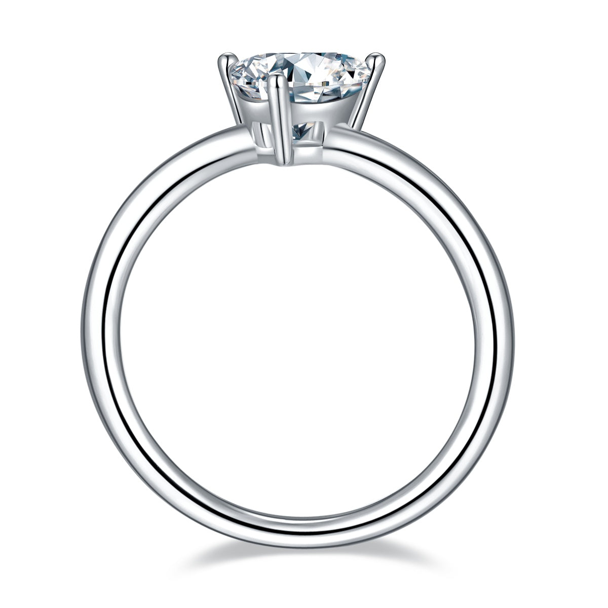 Luxury Silver Ring Triangular Moissanite Set With Top-quality Moissanite D Color VVS , S925 Silver Electroplated With Platinum