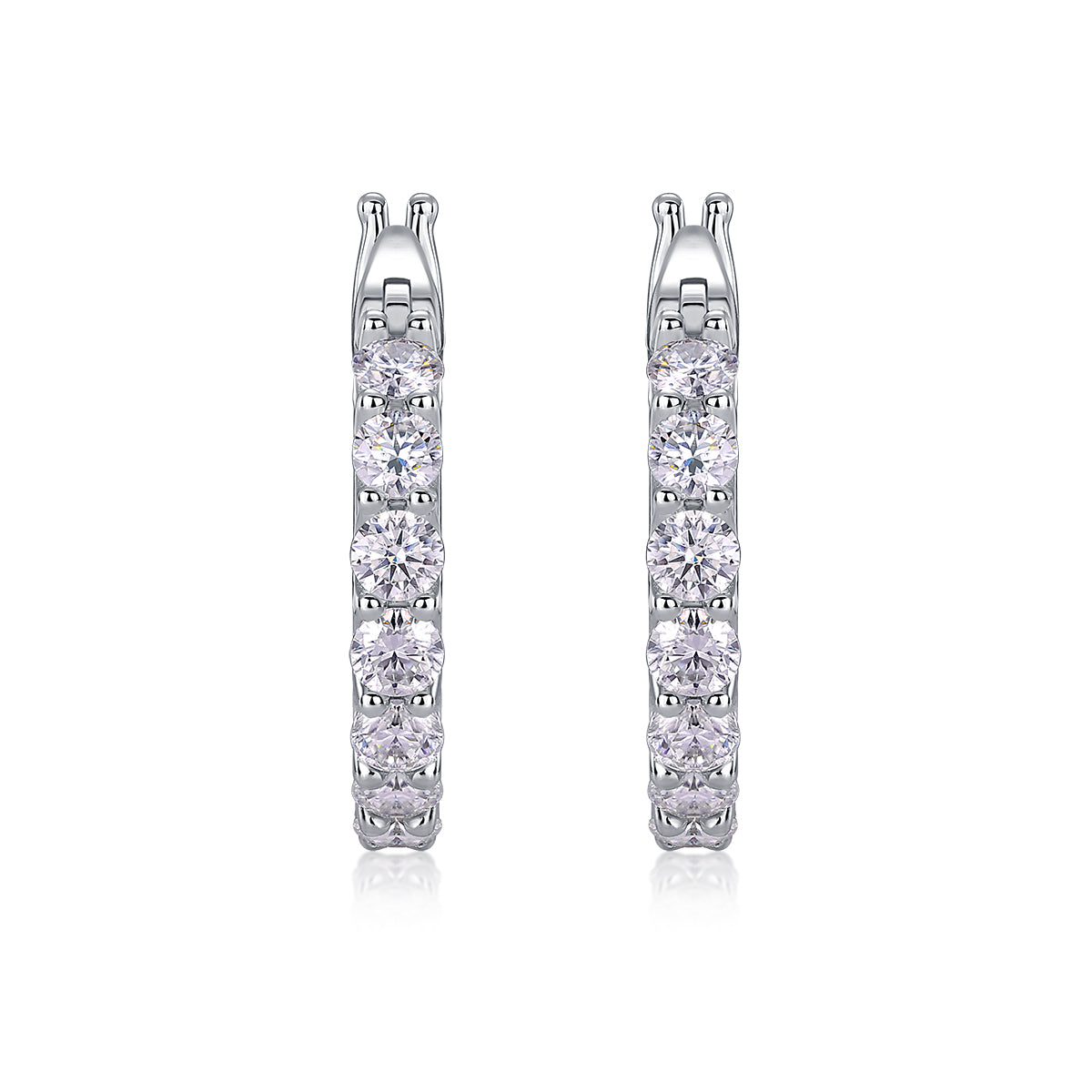 Stars - Top-quality Moissanite Luxury Silver Stud Earrings S925 Silver Plated Platinum