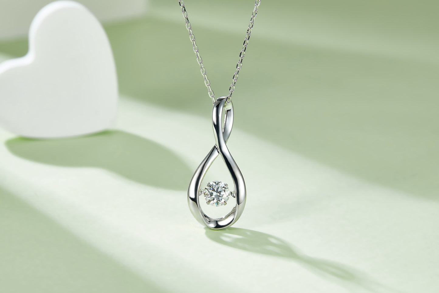 Luxury Silver Necklace Set With Top-quality Moissanite D Color VVS,  S925 Silver Electroplated With Platinum