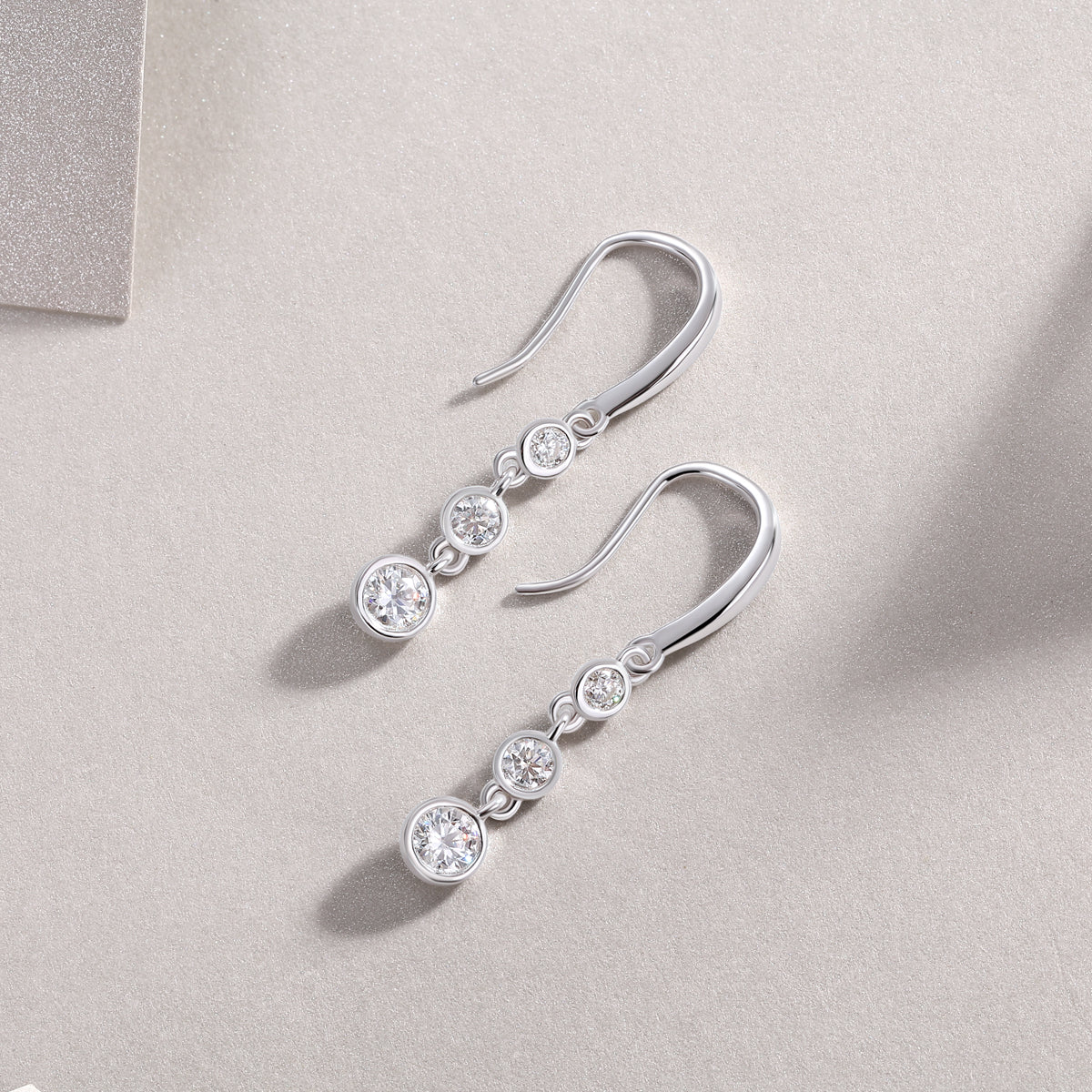 Starlight - Earrings Set With Top-quality Moissanite S925 Silver And Platinum-plated Stud Earrings