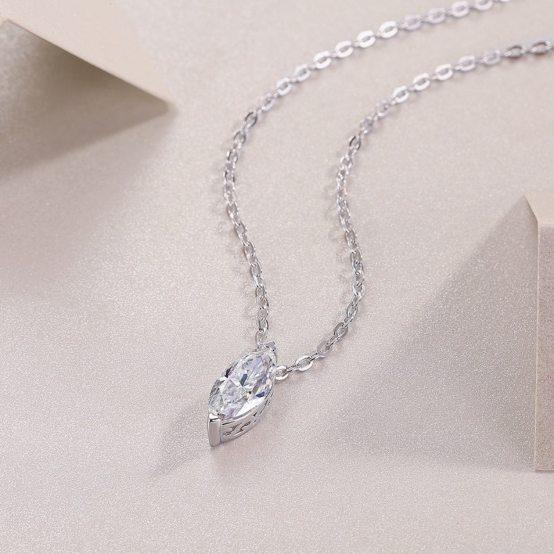 Morning Light Eye - Luxury Moissanite Pendant Necklace – S925 Silver with Gold Plating