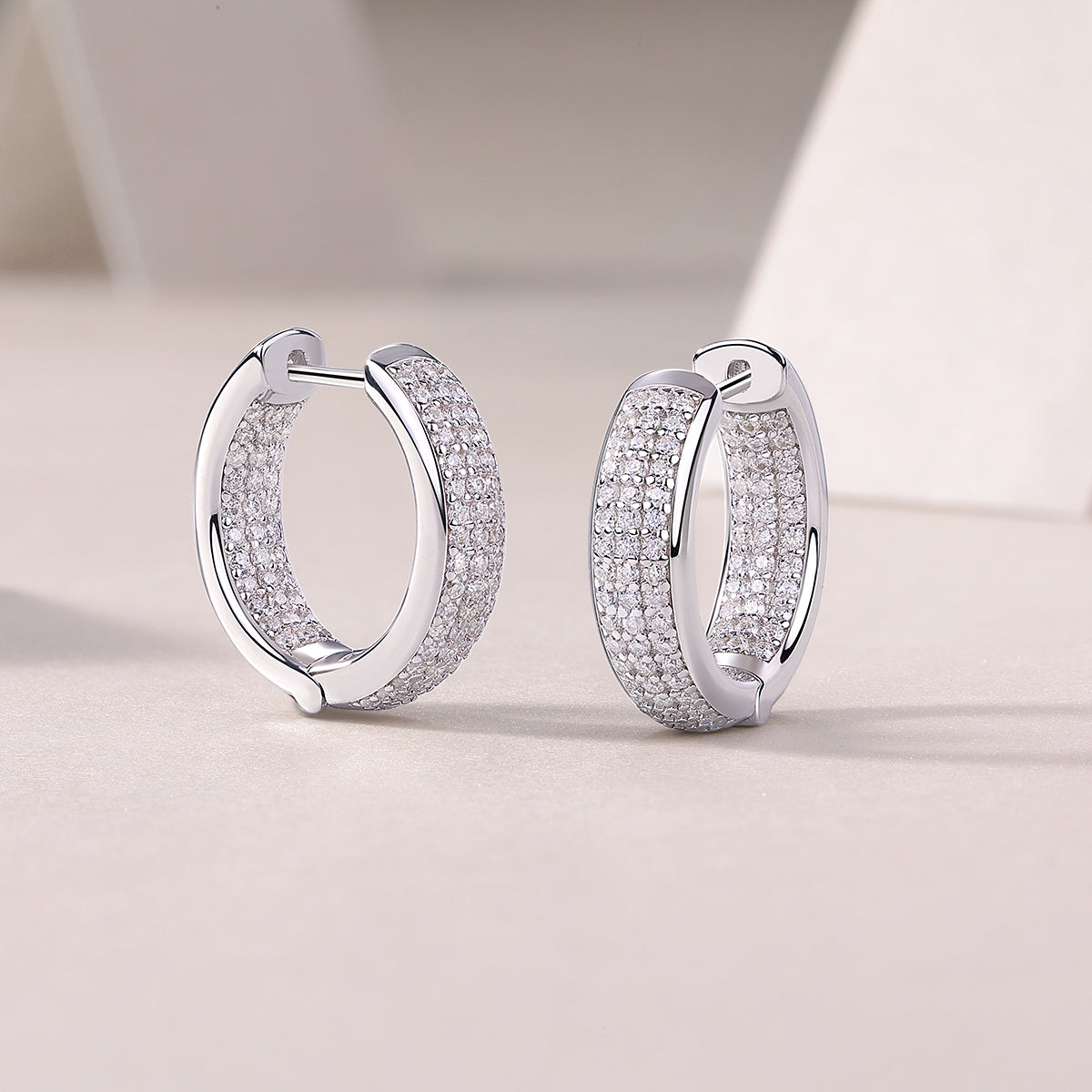 Years - Luxury Silver Earrings Set With Top-quality Moissanite D Color VVS,  S925 Silver And Platinum-plated Stud Earrings