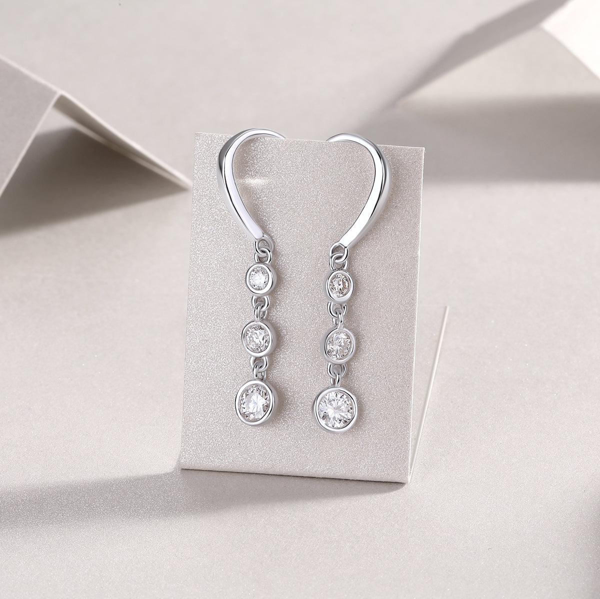 Starlight - Earrings Set With Top-quality Moissanite S925 Silver And Platinum-plated Stud Earrings