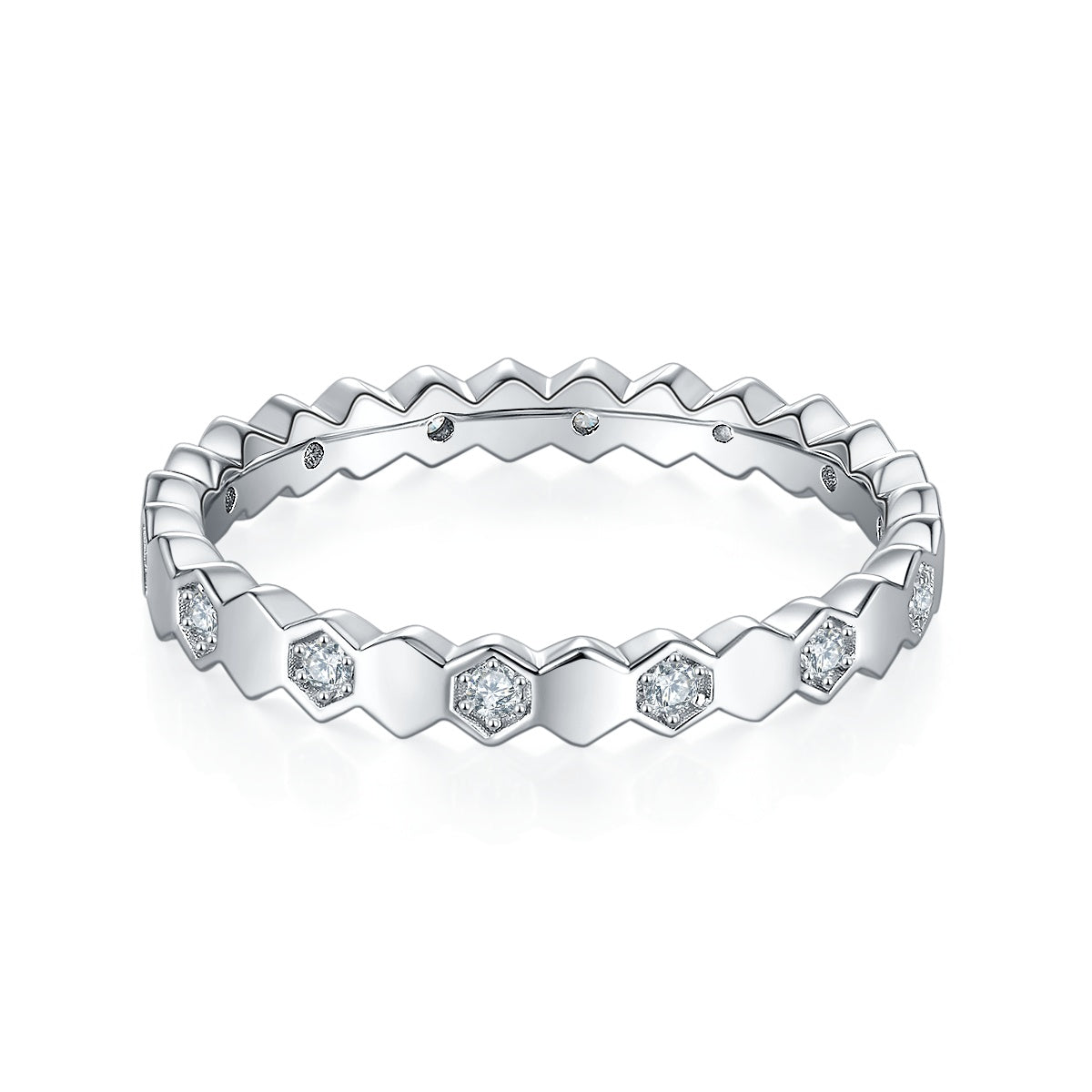 Bee Dance Of Light And Shadow - Luxury Ring Set With Top-quality Moissanite S925 Silver And Platinum-plated
