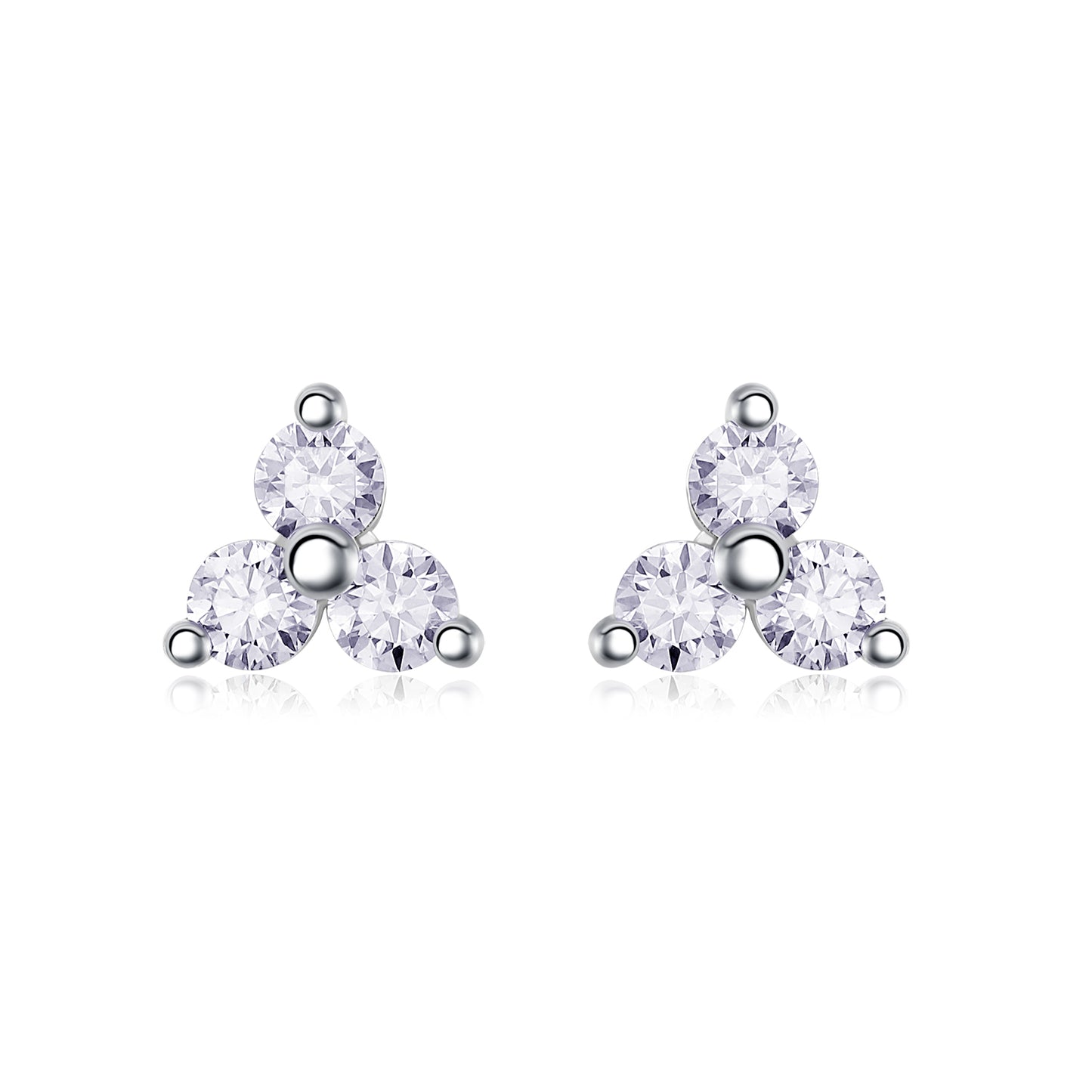Top-quality Moissanite Luxury Silver Stud Earrings S925 Silver Plated Platinum