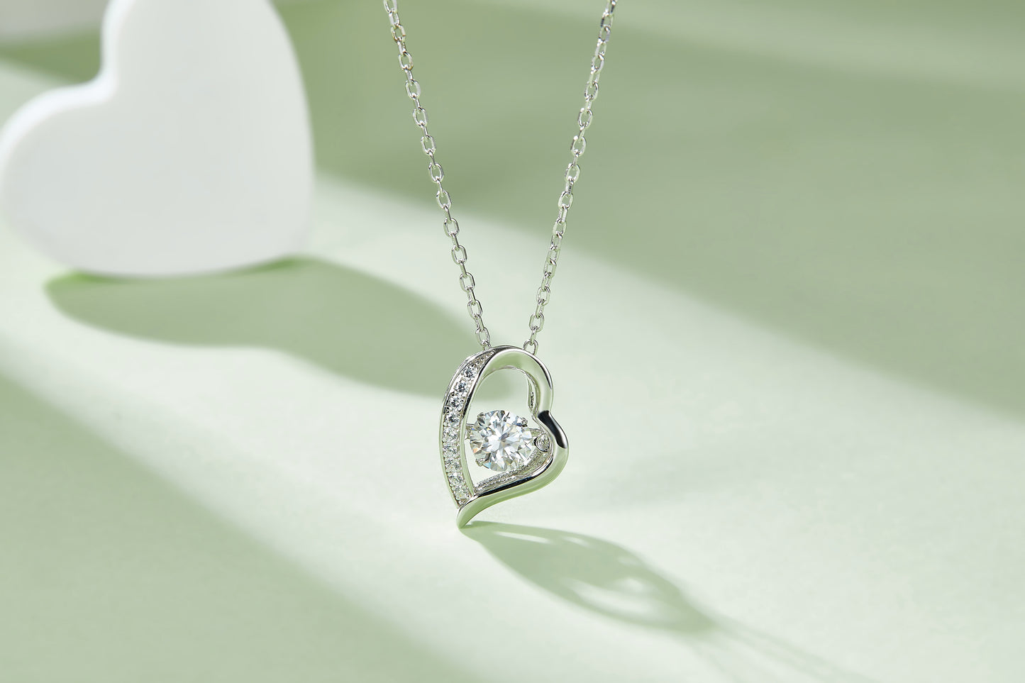 Luxury Necklace Set With Top-quality Moissanite, S925 Silver Electroplated With Platinum