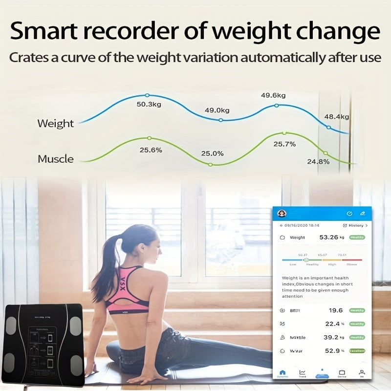 Intelligent Bluetooth Body Fat & Composition Smart Scale