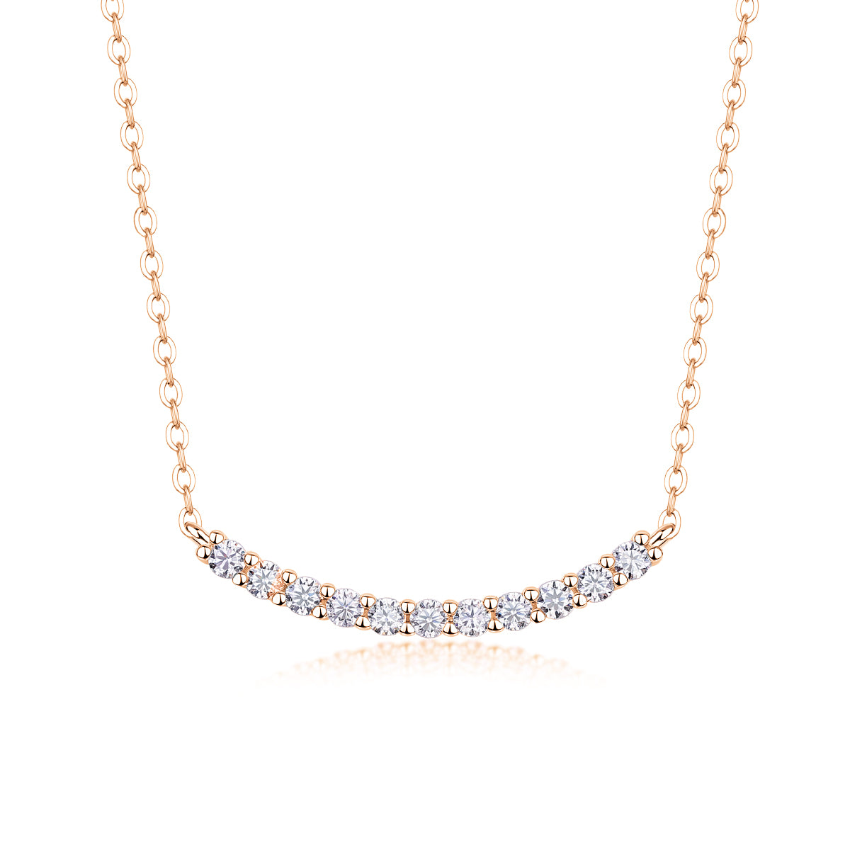 Light Luxury Moissanite Necklace – Premium S925 Silver with Platinum-Plated Finish