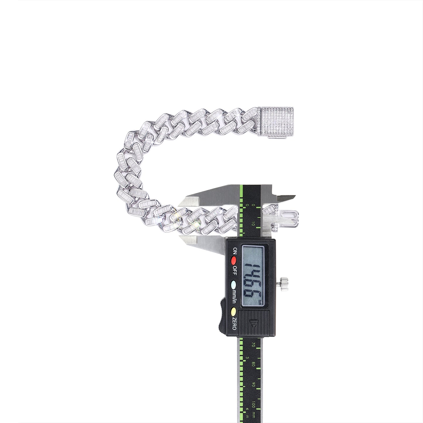 Set With Top-quality Moissanite, Luxury Silver Bracelet S925 Silver Electroplated With Platinum