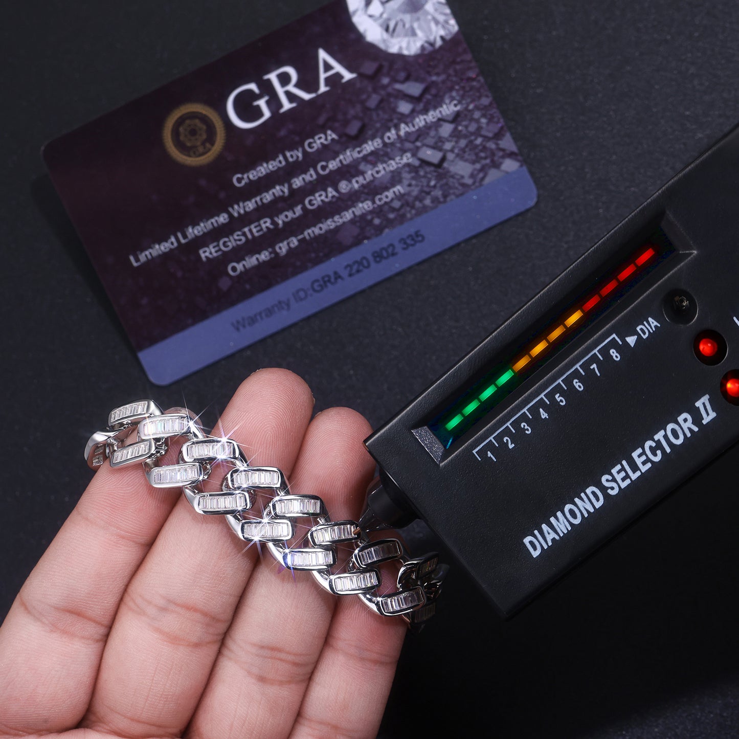 Set With Top-quality Moissanite, Luxury Silver Bracelet S925 Silver Electroplated With Platinum