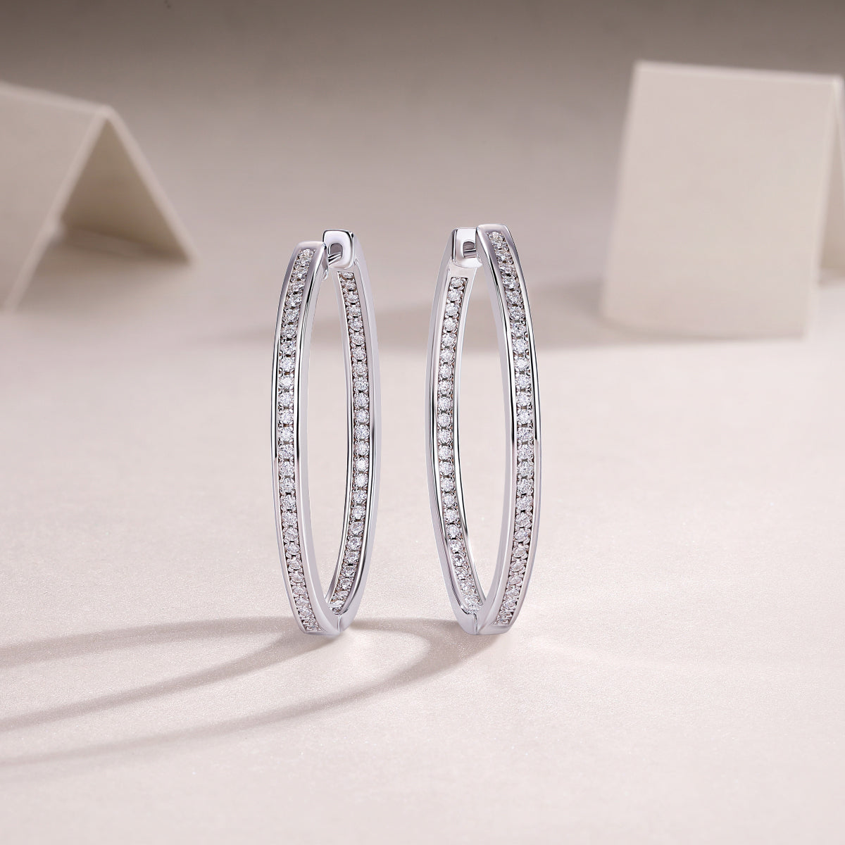 Natural Female Lead - Top-quality Moissanite Luxury Silver Stud Earrings S925 Silver-plated Platinum