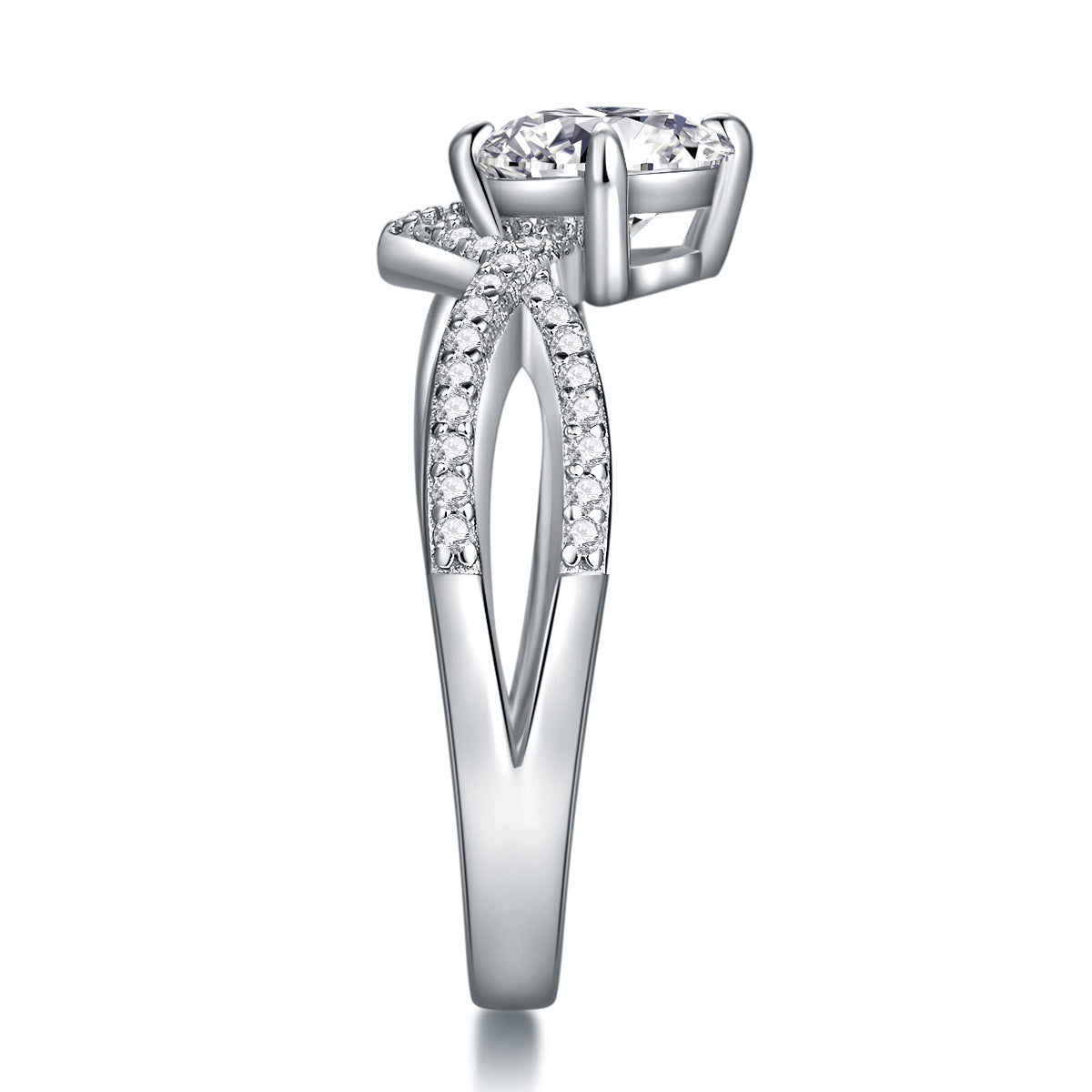 【Sacred Vow】 Luxury 2-Carat Moissanite Ring – S925 Sterling Silver, Platinum-Plated