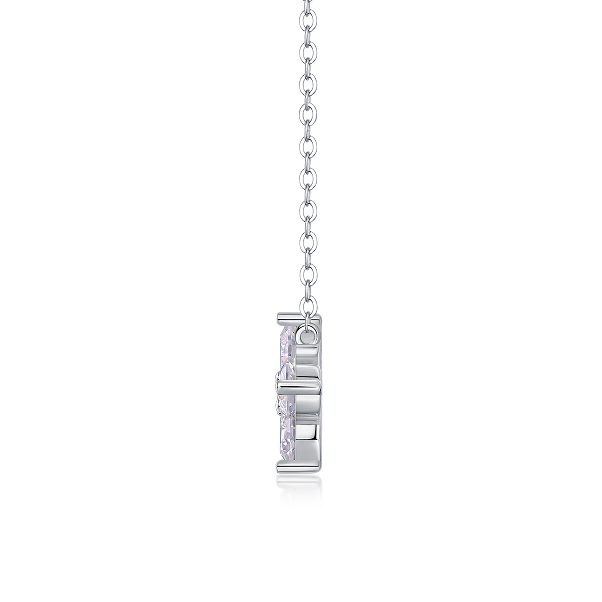 Lucky Four-Leaf Clover - Light Luxury Jewelry Pendant Necklace Set With Top-quality Moissanite, S925 Silver Plated Platinum