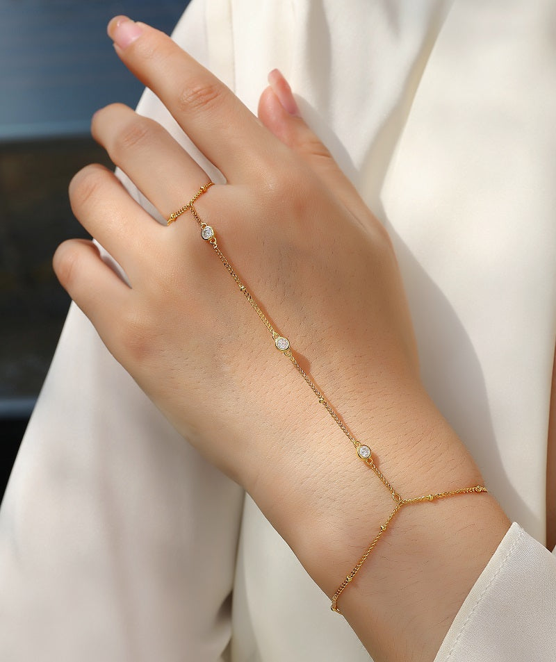 Set With Top-quality Moissanite, Luxury Silver Bracelet S925 Silver Electroplated With Platinum